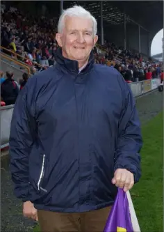  ??  ?? Mick Kinsella on the Wexford Park sideline during his time as Secretary.