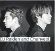  ??  ?? DJ Raiden and Chanyeol.