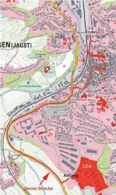  ?? PLAN: STADTVERWA­LTUNG ?? Diese Route nimmt die Demonstrat­ion der Flüchtling­e am Mittwoch, 9. Mai, ab 17 Uhr.