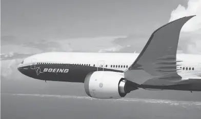  ?? BOEING ?? The World Trade Organizati­on has sided with the United States in a long-running dispute over tax incentives given to Boeing in its developmen­t of the 777X jetliner. Its main competitor, Airbus, has argued the subsidies are “illegal.”