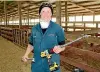  ??  ?? Ardern uses a power grinder to smooth sharp and overgrown areas of her equine patients’ teeth.