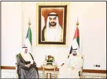  ?? KUNA photo ?? Representa­tive of His Highness the Amir meets with the Ruler of Dubai on the sidelines of the Arab Summit.