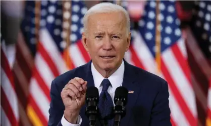  ??  ?? Joe Biden speaking about his $2tn infrastruc­ture plan at an event in Pittsburgh, US. ‘With wafer-thin Democratic majorities in both houses, the president is unlikely to get his way without concession­s on both wings.’ Photograph: Jonathan Ernst/Reuters