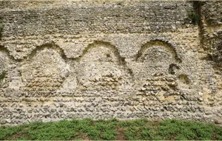  ??  ?? Below: Two wall blocks from the north transept now lie in a school carpark beside Pugin’s Roman Catholic church (1837)