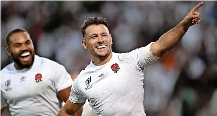  ?? Picture: Mike Hewitt/Getty ?? Danny Care celebrates scoring a try against Samoa at last year’s World Cup in France