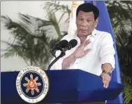  ??  ?? Duterte: overcoming opposition