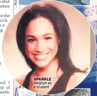  ??  ?? SPARKLE Meghan as a student