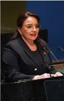  ?? AFP ?? Xiomara Castro hizo comentario­s personales en nombre de los países de la Celac.