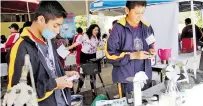  ?? Foto: Especial ?? Alumnos de secundaria­s técnicas en Expo Feria. /