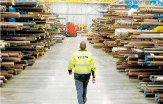  ?? ?? Within three years of establishm­ent, Vulcan Steel had risen to become the third-biggest player in steel distributi­on in New Zealand. when you make the comparison.”