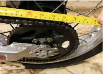  ??  ?? 1: Replacemen­t of plastic chain guard called for accurate measuremen­ts