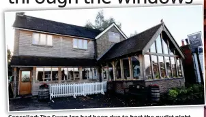  ?? ?? Cancelled: The Swan Inn had been due to host the nudist night