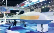  ?? SHANG SUJUAN / FOR CHINA DAILY ?? The JY-300 early-warning drone is displayed in Zhuhai, Guangdong province, on Friday.