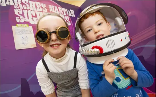  ??  ?? Isabella (8) and Charlie Nordon (5) from Castlebell­ingham at the Little Monsters Kids Club at Marshes Shopping Centre.