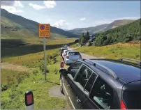  ??  ?? Parking problems near the Fairy Pools in Skye.