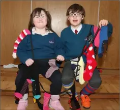  ??  ?? Fay Byrne and Darragh Jordan celebratin­g World Down Syndrome Day 2019.