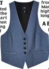  ?? ?? Waistcoat, £16, riverislan­d.com