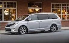  ?? TOYOTA ?? With a score of 349, the Toyota Sienna is the most loved minivan around.