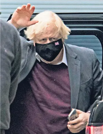  ?? ?? Boris Johnson arrives at a central London hospital yesterday where his wife, Carrie, gave birth to a girl this week