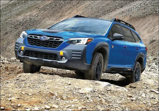  ?? Subaru ?? The biggest tells that this is an Outback Wilderness edition is the attached additional front, side and rear protective cladding.