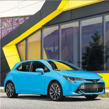  ?? PHOTOS: TOYOTA ?? The 2019 Toyota Corolla Hatchback is a welcome addition to the Toyota family.