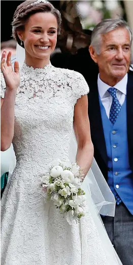  ??  ?? Paris arrest: David Matthews with Pippa at her wedding in May