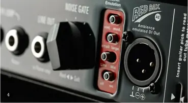  ??  ?? 4 4. The latest Red Box recording output includes Ambience Emulation. It sounds superb and works equally well for live and recording use 5. The FSM 432 MKIII foot controller is an optional extra, but it’s the best way to harness all the GrandMeist­er...