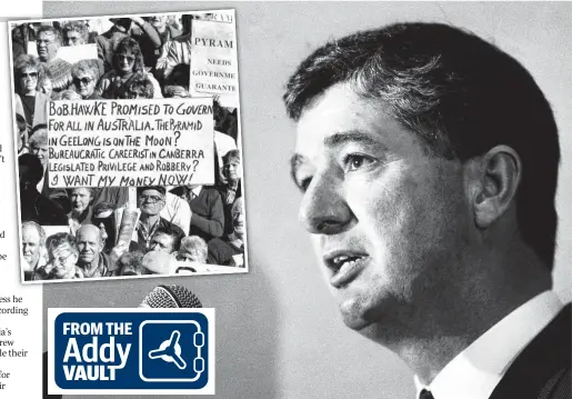  ??  ?? DARK DAYS: Former Pyramid chairman Bill Farrow in 1990. He was later found guilty of breaching the Building Societies Act.