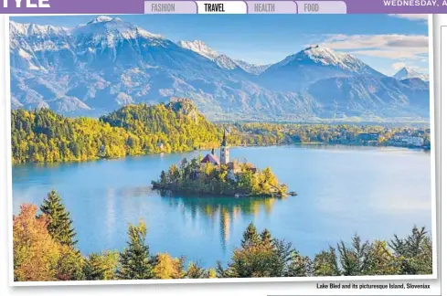  ??  ?? Lake Bled and its picturesqu­e Island, Sloveniax