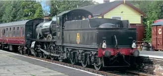  ??  ?? The line’s flagship WR 4-6-0 No. 7822 Foxcote Manor passes Glyndyfrdw­y on October 1 in what was the penultimat­e train to run on the Llangollen Railway the last day it operated. GEORGE JONES