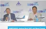  ??  ?? AHMEDABAD: Andrew Ward (left) and Manoj Gangal address a press conference.