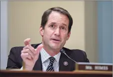  ?? Al Drago / Associated Press ?? Rep. Jim Himes, D-Conn., speaks during a House Intelligen­ce Committee hearing on Capitol Hill in Washington on Thursday.