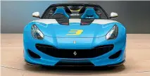  ??  ?? The pop art-inspired livery makes the Ferrari SP3JC truly original. Well, that and chopping the roof off.