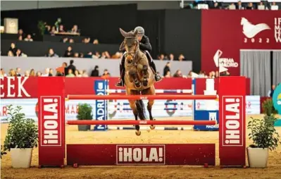  ?? IFEMA HORSE WEEK ?? Diego Ramos Maneiro (20), la joven promesa en IFEMA MADRID HORSE WEEK.