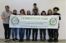  ??  ?? Nadia Maloney, main, set up the Zennistoun Hub and is working on socially distanced walks
