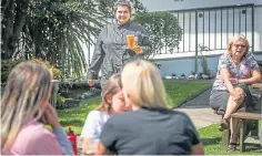  ??  ?? Beer gardens across Scotland will reopen on Monday.