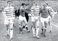  ??  ?? 1969 CUP FINAL: Gemmell with Orjan Persson after 4-0 win over Rangers.