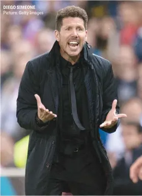  ?? Picture: Getty Images ?? DIEGO SIMEONE