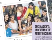  ??  ?? Aishwarya Rai Bachchan with daughter Aaradhya at Day of Smiles celebratio­ns last year on November 20, with children born with clefts