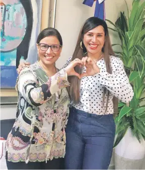  ?? ?? Margarita Cedeño y Jacqueline Estrella. La humorista relata sobre su imitación de la política dominicana.