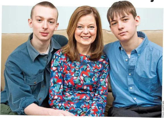  ?? NEEL Picture: ?? Determined to see her sons grow up: Genevieve Fox with Reuben (left), now 19, and Sebastian, 16