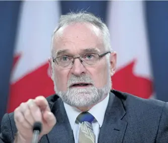  ?? SEAN KILPATRICK/THE CANADIAN PRESS ?? Auditor General Michael Ferguson holds a press conference at the National Press Theatre in Ottawa on Tuesday.