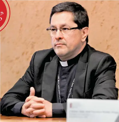  ?? JUAN CARLOS BAUTISTA ?? Alfonso G. Miranda, obispo auxiliar de la arquidióce­sis de Monterrey.