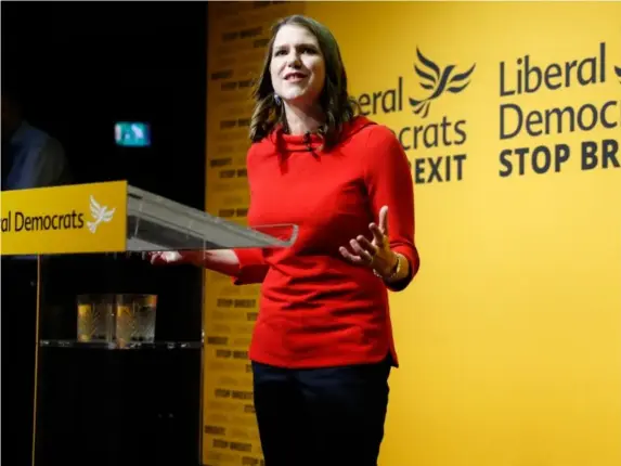 ?? (AFP) ?? Unlike Johnson and Corbyn, Swinson commands 100 per cent support from every Lib Dem parliament­arian