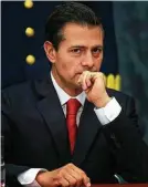  ?? Marco Ugarte / Associated Press ?? Mexico’s President Enrique Peña Nieto says “all the issues ... are on the table” in renegotiat­ing U.S.-Mexico relations.