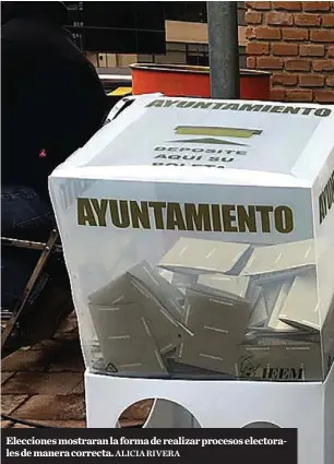  ?? ALICIA RIVERA ?? Elecciones mostraran la forma de realizar procesos electorale­s de manera correcta.