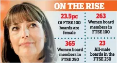  ??  ?? New heights: Carolyn Mccall leads FTSE 100 firm easyJet