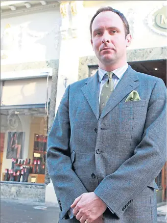  ??  ?? John Bullough of Mcewens of Perth outside the family-owned department store in Perth before it was forced to close in 2016