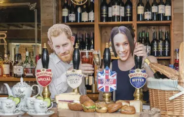  ??  ?? The team at the Dog & Duck in Emmbrook are gearing up to celebrate Prince Harry and Meghan’s big day with locals