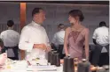  ?? SEARCHLIGH­T PICTURES ?? Ralph Fiennes, left, and Anya Taylor-Joy face off in fine-dining satire “The Menu.”